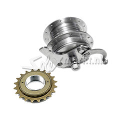 Complete achternaaf met trommelrem