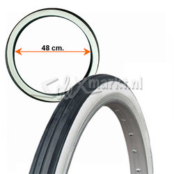 Solex buitenband 19'' (23x2) - Zwart/Wit