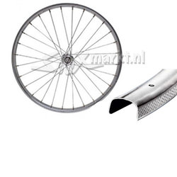 Solex 5000 voorwiel (Frans/Duits model)- Compleet gespaakt - (Vlakke velg)