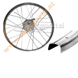 Solex achterwiel (Trommelrem) 19'' - Compleet gespaakt - (Vlakke velg)