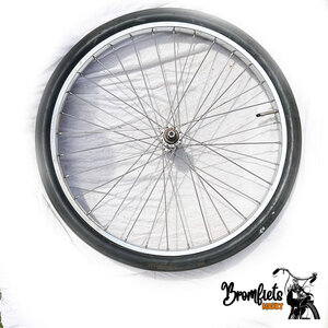 Solex voorwiel 24'' - Compleet gespaakt - (Vlakke velg) |2eHands