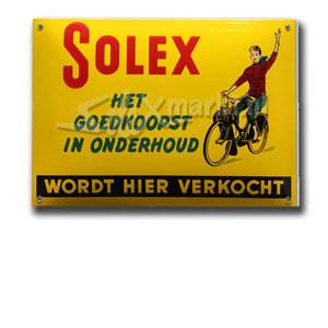 Bevestiging Toestand Italiaans Groot Solex (Echt) Emaille bord - Solex onderdelen | Solexmarkt